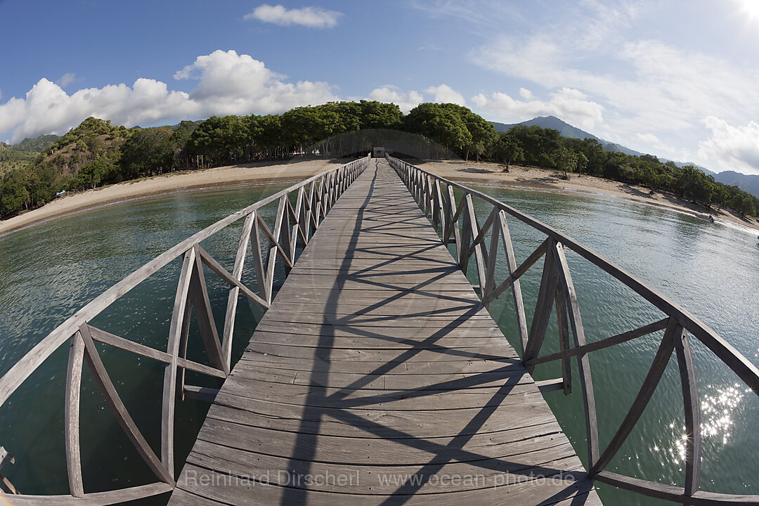 Anlegesteg von Komodo , Komodo Nationalpark, Indonesien
