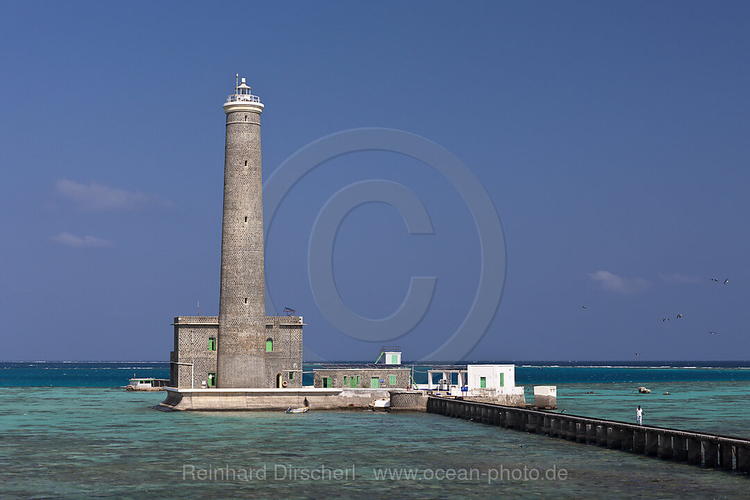 Leuchtturm von Sanganeb Reef, Rotes Meer, Sudan