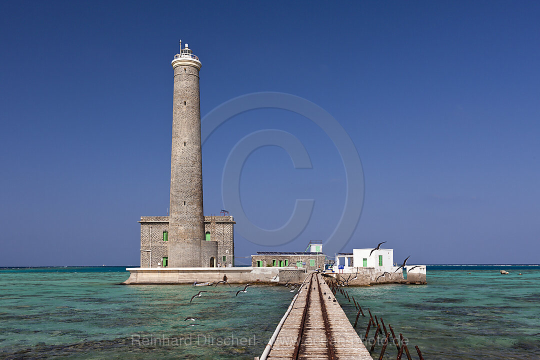 Leuchtturm von Sanganeb Reef, Rotes Meer, Sudan