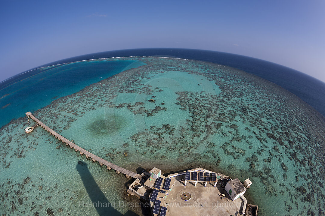 Blick vom Sanganeb Leuchtturm, Rotes Meer, Sudan