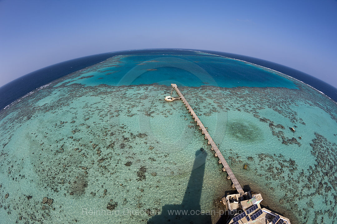 Blick vom Sanganeb Leuchtturm, Rotes Meer, Sudan