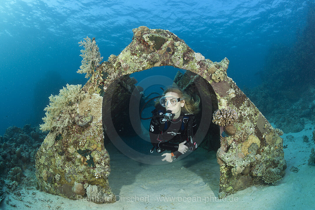 Garage der Jacques Cousteau Unterwasserstation Precontinent II, Shaab Rumi, Rotes Meer, Sudan