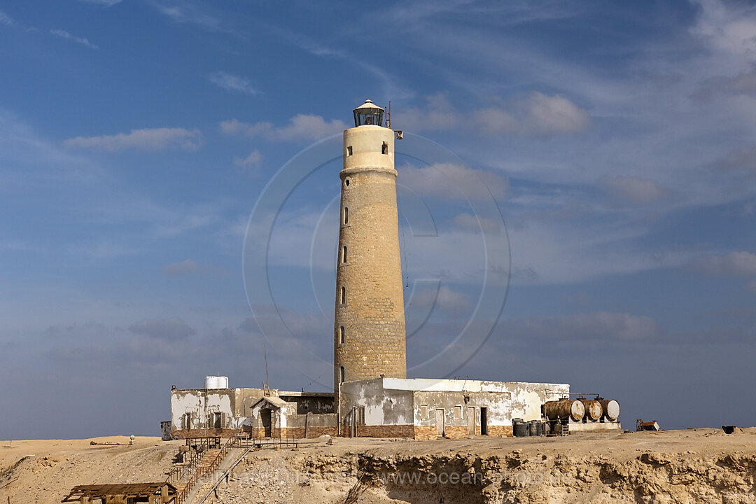 Leuchtturm auf Big Brother Island, Brother Islands, Rotes Meer, Aegypten