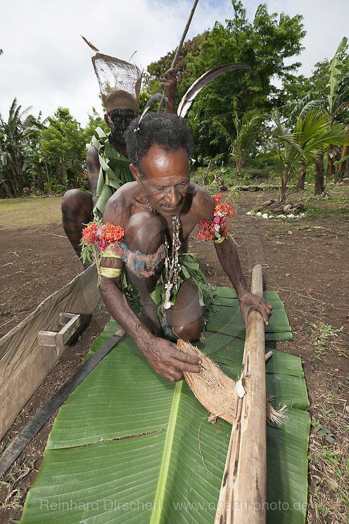 Demonstration Feuer machen, Tufi, Oro Provinz, Papua Neuguinea
