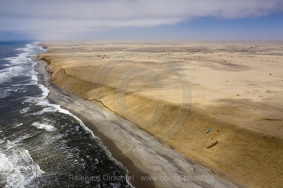 Paragliding at Dune near Henties Bay, Henties Bay, Namibia