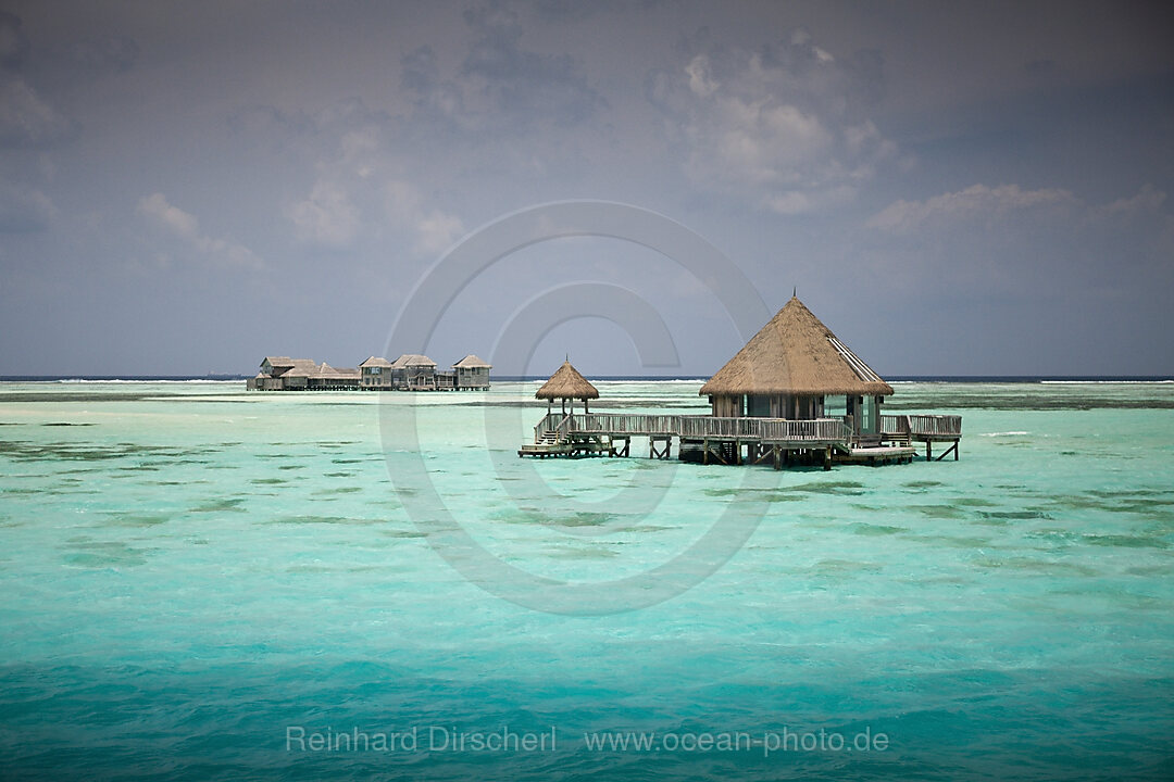 Luftaufnahme der Ferieninsel Lankanfushi, Nord Male Atoll, Indischer Ozean, Malediven