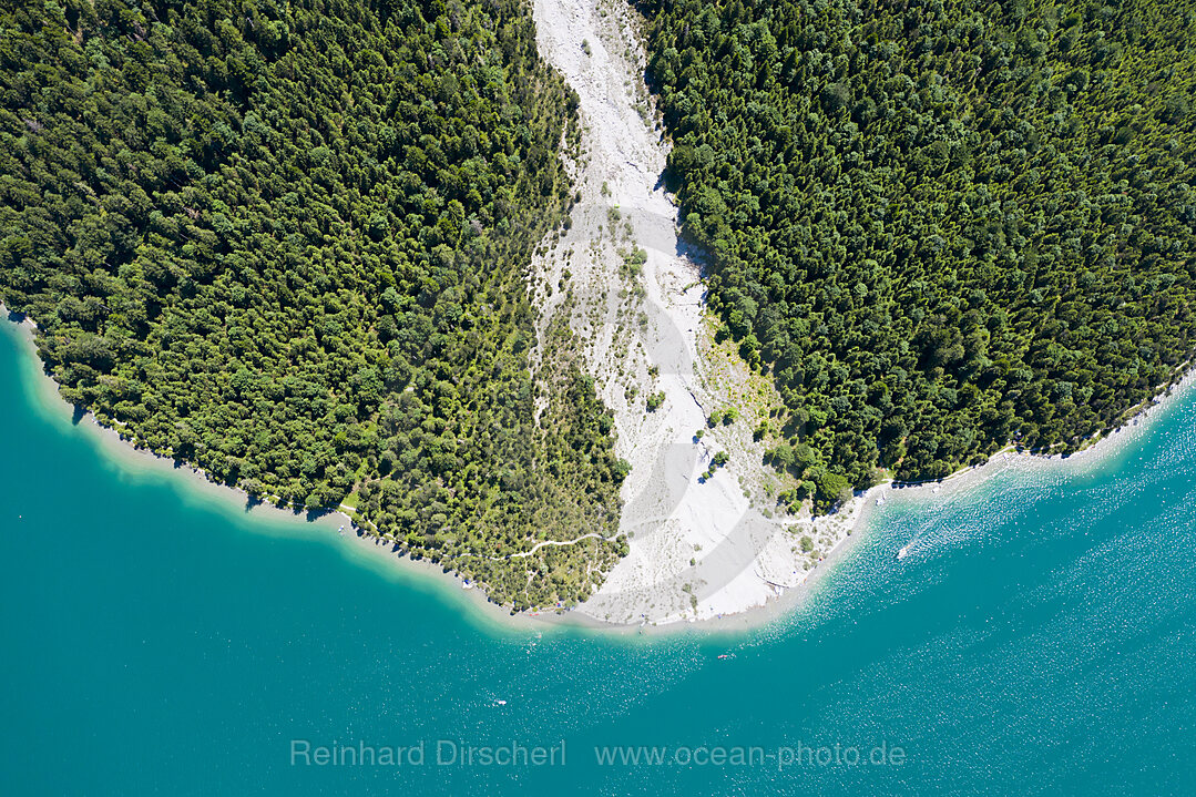 Mudflow into Plansee, Tyrol, Austria