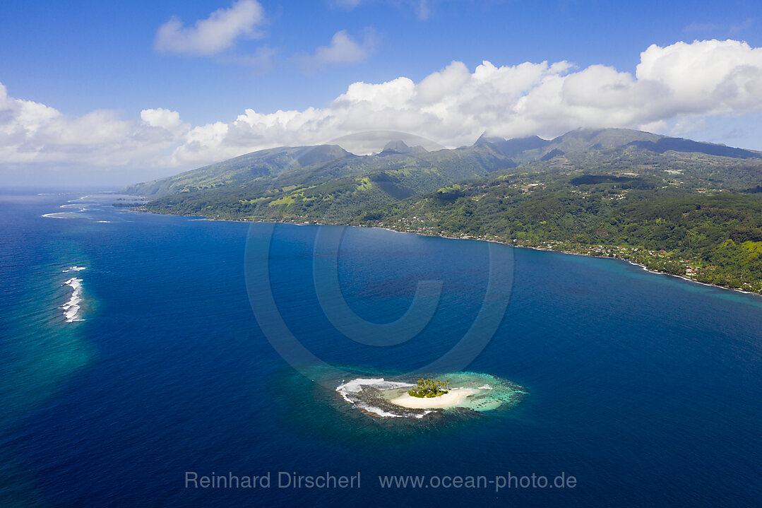 Insel bei Mitirapa, Tahiti, Franzoesisch-Polynesien