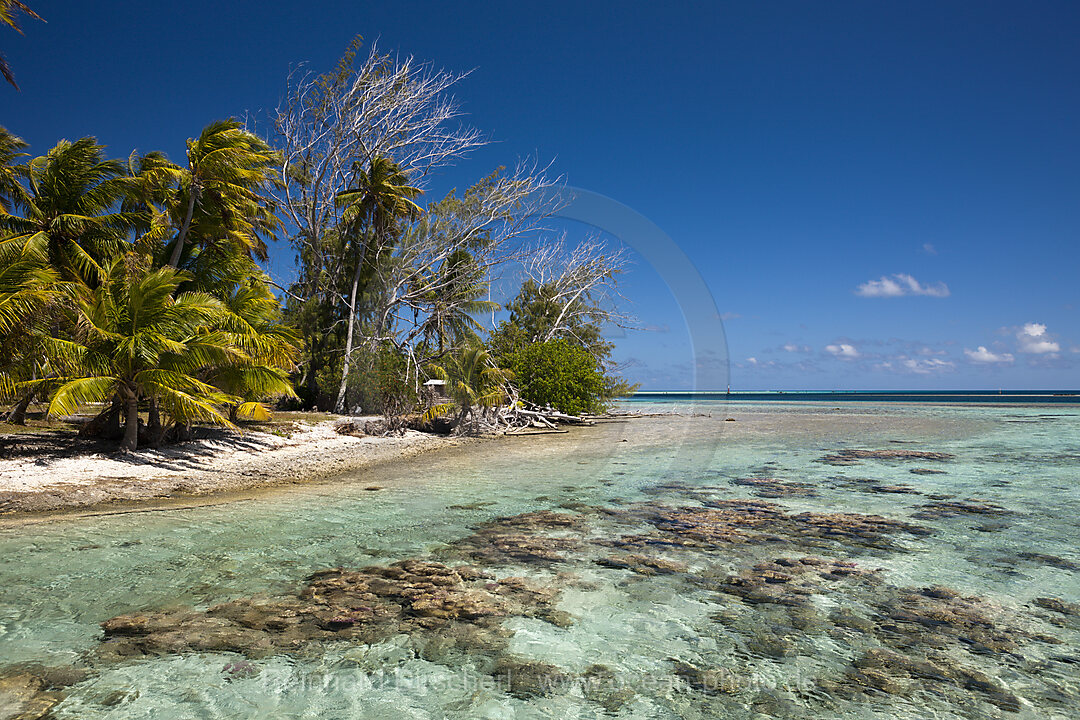 Lagune von Tetamanu Village, Fakarava, Tuamotu Archipel, Franzoesisch Polynesien