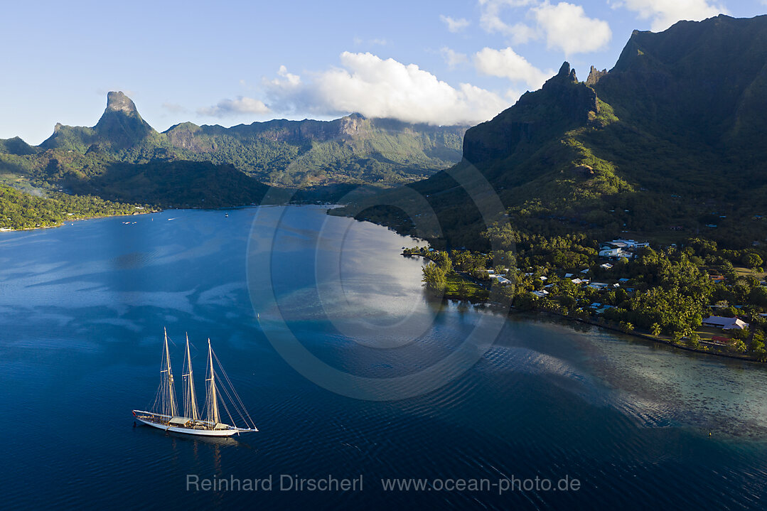 Sailing Boat in Cook's Bay, Moorea, French Polynesia