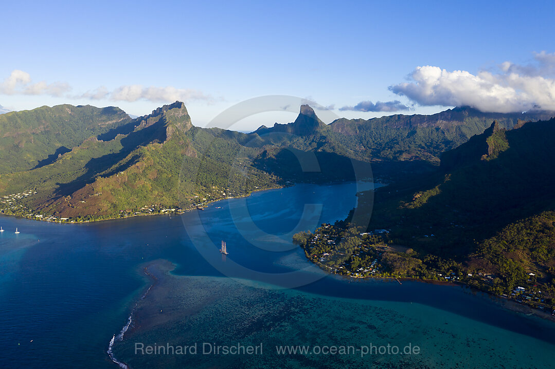 Aerial View of Cook's Bay, Moorea, French Polynesia