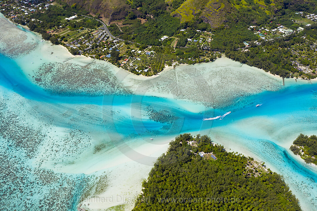 Lagunen im Nordwesten von Moorea, Moorea, Franzoesisch Polynesien