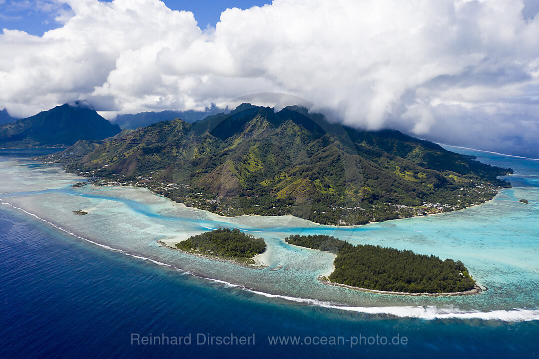 Lagunen im Nordwesten von Moorea, Moorea, Franzoesisch Polynesien