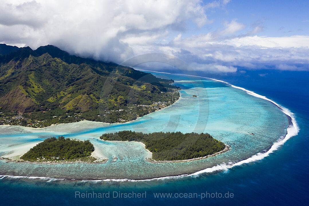 Lagunen im Nordwesten von Moorea, Moorea, Franzoesisch Polynesien