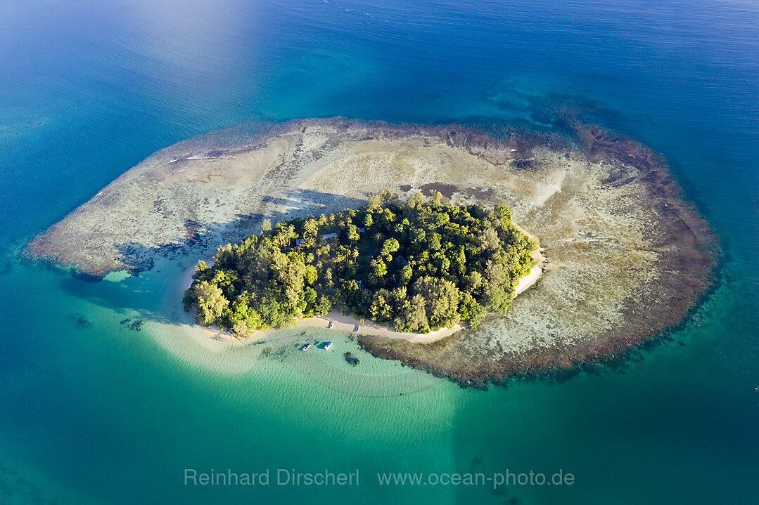 Aerial View of Lissenung Island, New Ireland, Papua New Guinea