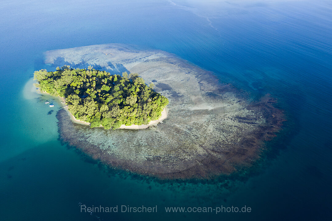 Aerial View of Lissenung Island, New Ireland, Papua New Guinea