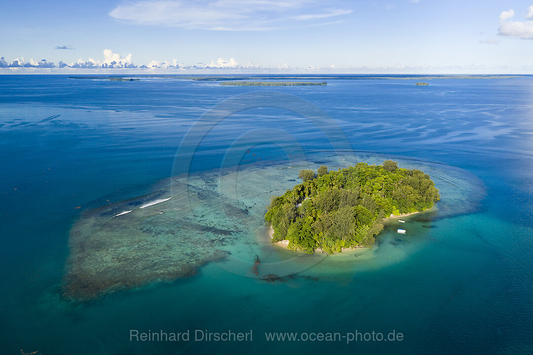 Aerial View of Lissenung Island, New Ireland, Papua New Guinea