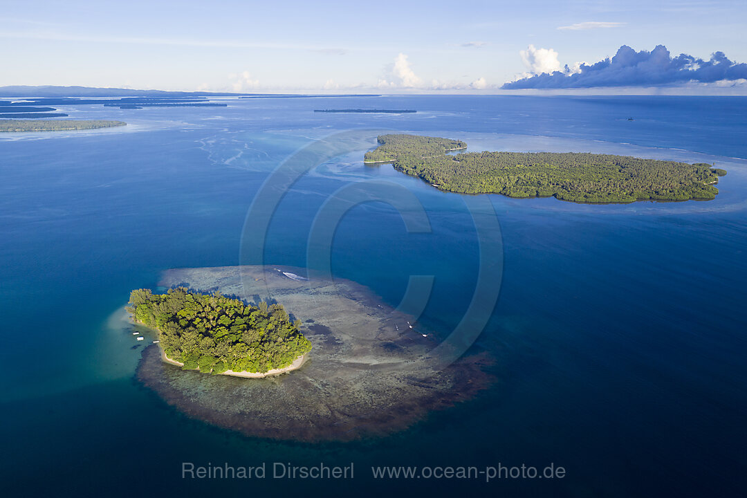 Aerial View of Lissenung Island, New Ireland, Papua New Guinea