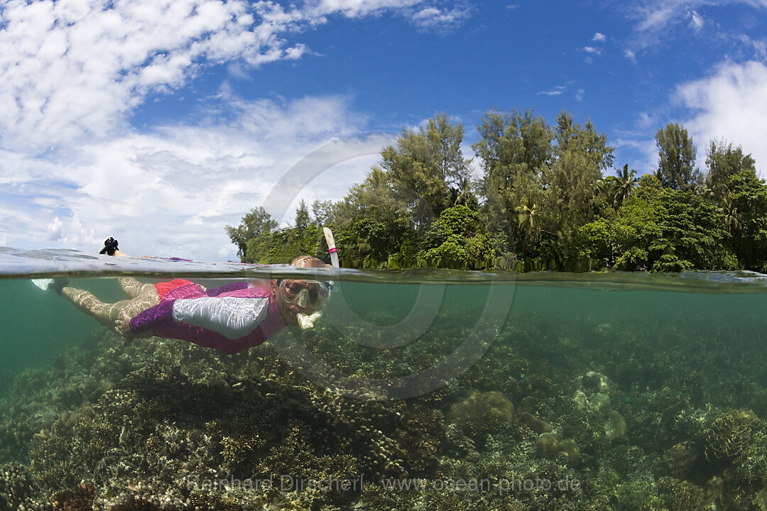 Snorkeling at House Reef of Lissenung, New Ireland, Papua New Guinea