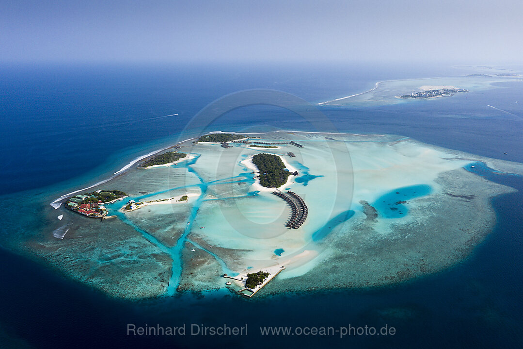 Ferieninsel Dhigufinolhu und Veligandu, Sued Male Atoll, Indischer Ozean, Malediven