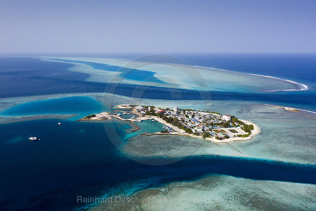 Inhabited Island Gulhi, South Male Atoll, Indian Ocean, Maldives