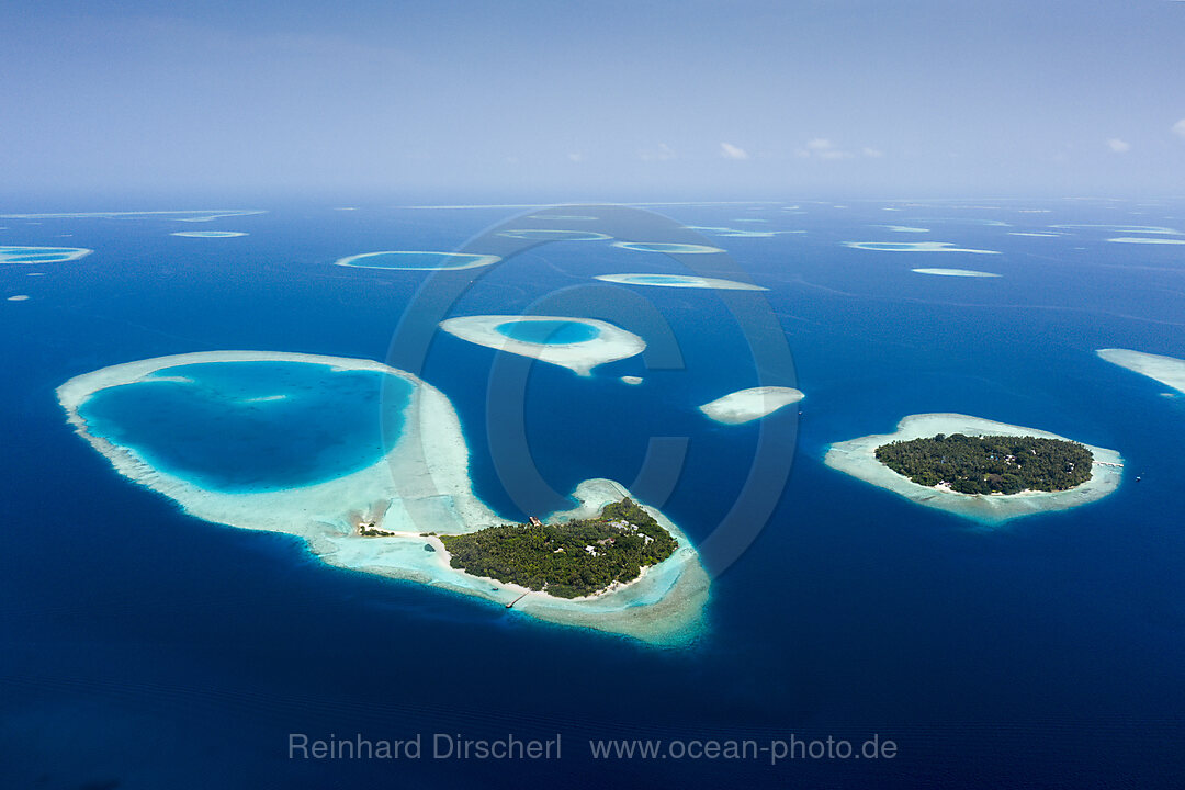 Ferieninsel Villivaru und Biyaadhoo, Sued Male Atoll, Indischer Ozean, Malediven