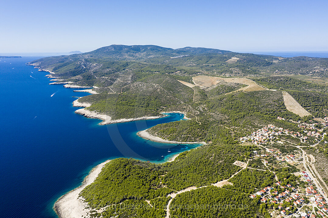 Suedkueste der Insel Vis, Mittelmeer, Kroatien