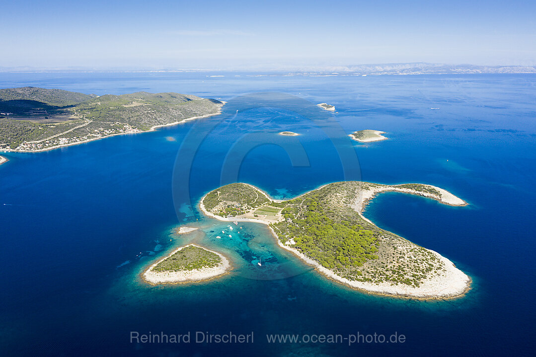 Island Budikovac an Blue Lagoon, Mediterranean Sea, Croatia