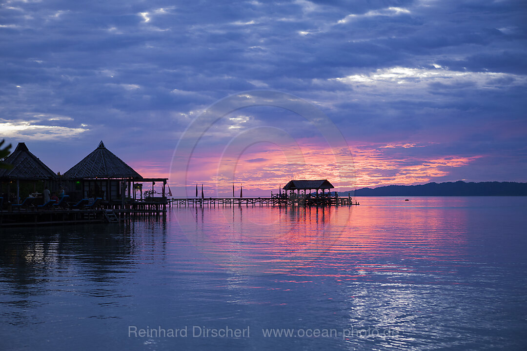 Sunset at Raja Ampat Dive Lodge, Raja Ampat, West Papua, Indonesia