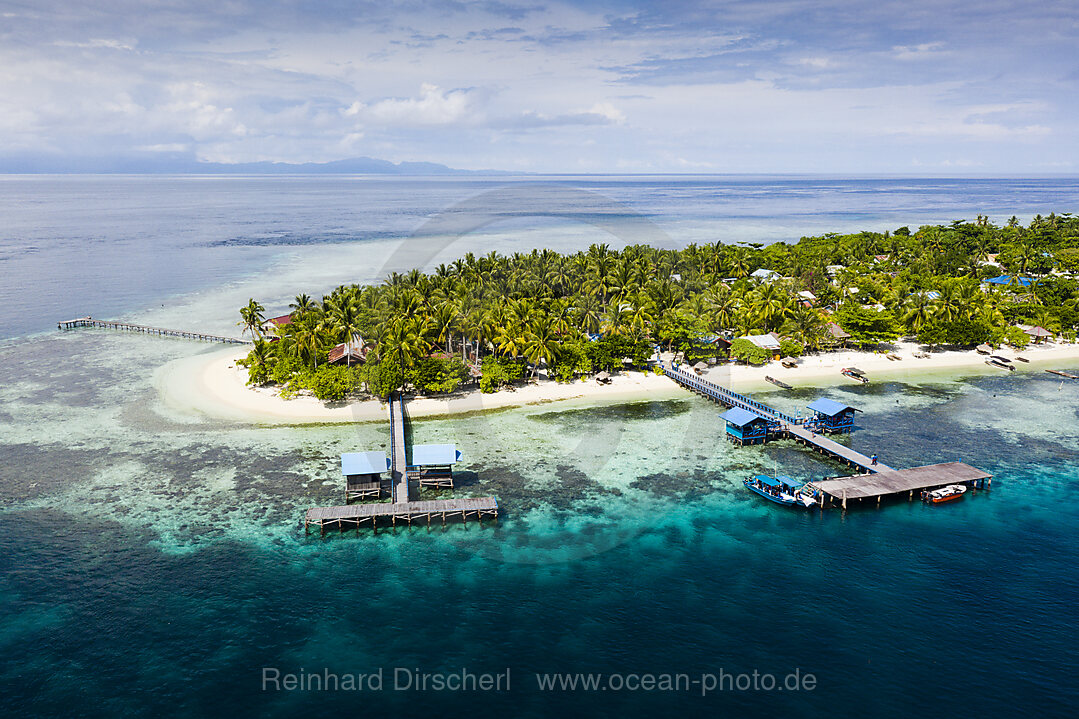 Aerial View of Arborek Island, Raja Ampat, West Papua, Indonesia