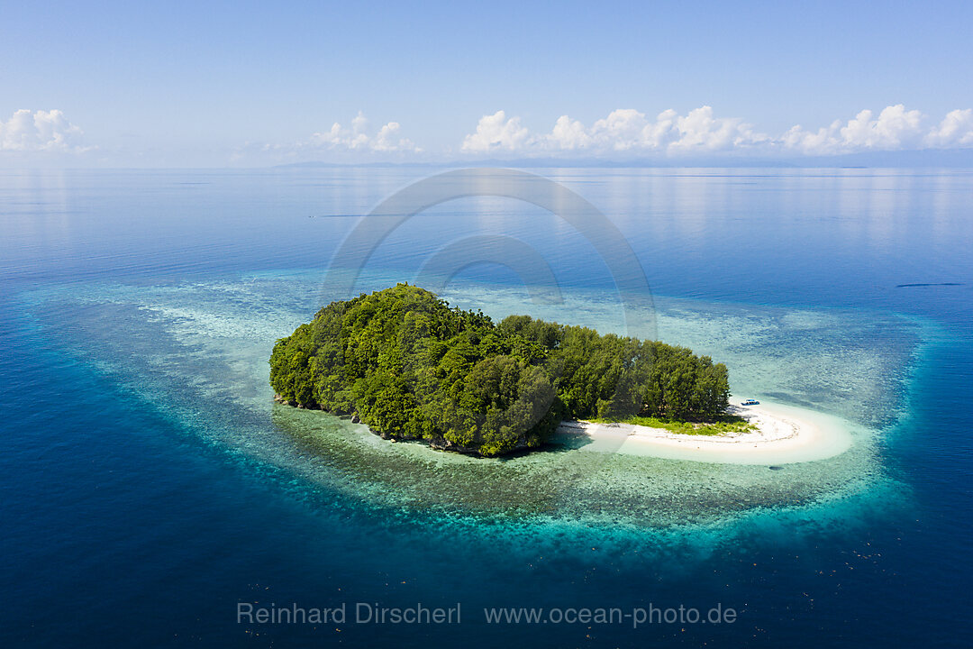 Tropical island at Dampier Strait, Raja Ampat, West Papua, Indonesia