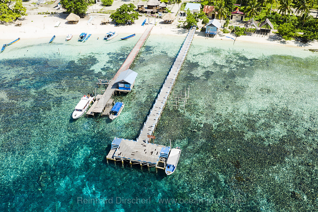 Jetty of Sauwandarek Village, Raja Ampat, West Papua, Indonesia