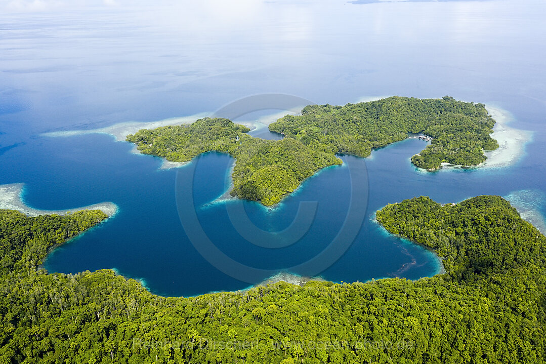 Aerial View of Janggelo Island, Raja Ampat, West Papua, Indonesia