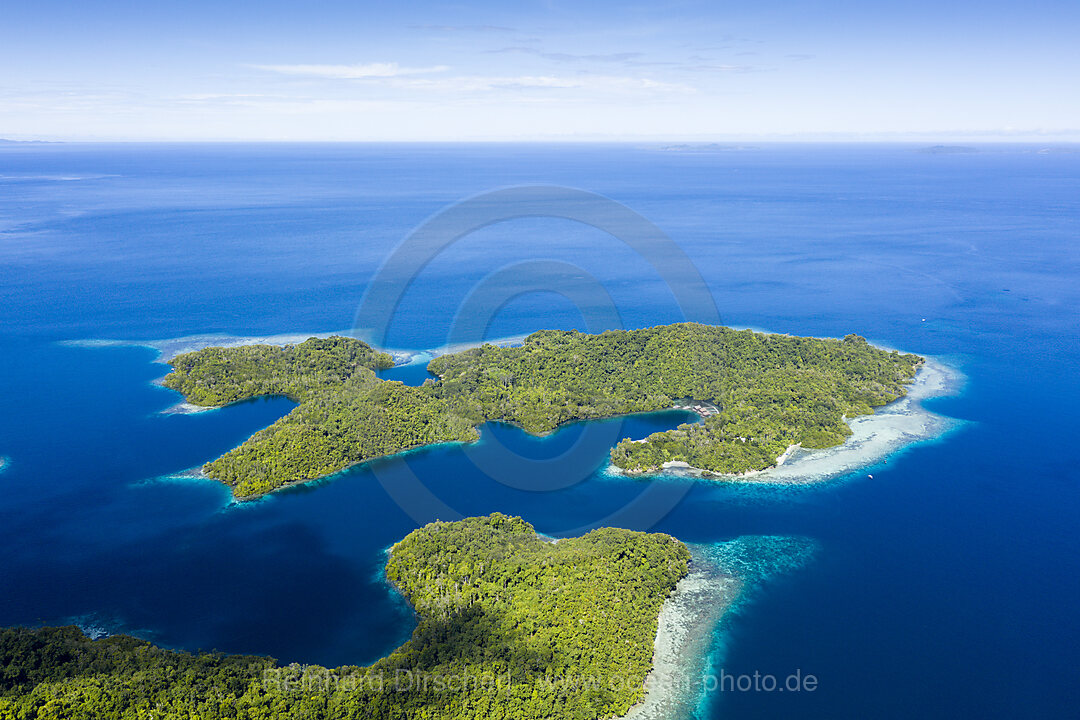 Aerial View of Janggelo Island, Raja Ampat, West Papua, Indonesia