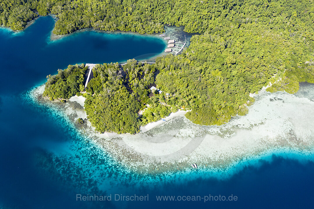 Aerial View of Janggelo Island, Raja Ampat, West Papua, Indonesia