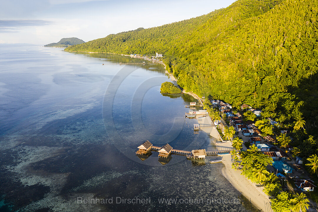 Aerial View of Mansuar Island, Raja Ampat, West Papua, Indonesia