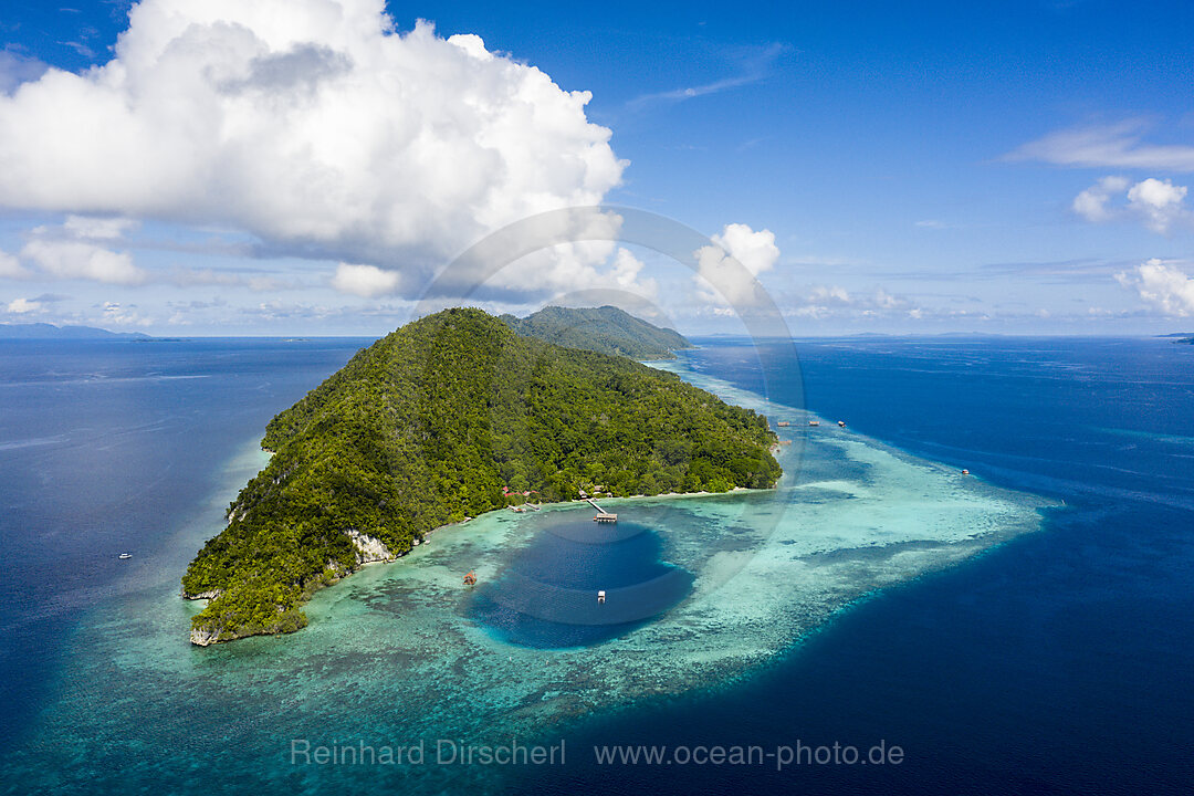 Aerial View of Cape Kri, Raja Ampat, West Papua, Indonesia