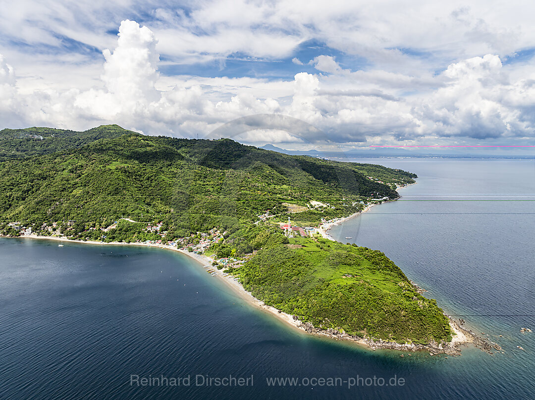Luftaufnahme Halbinsel Mabini, Mabini, Luzon, Philippinensee, Philippinen