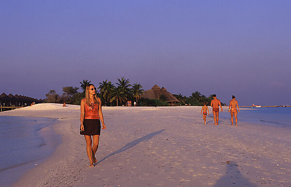Touristen am Sandstrand