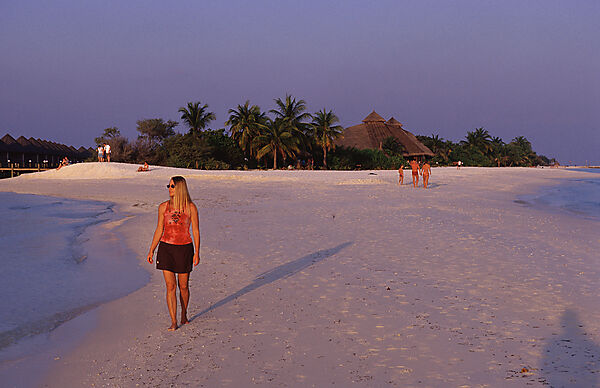 Touristen am Sandstrand