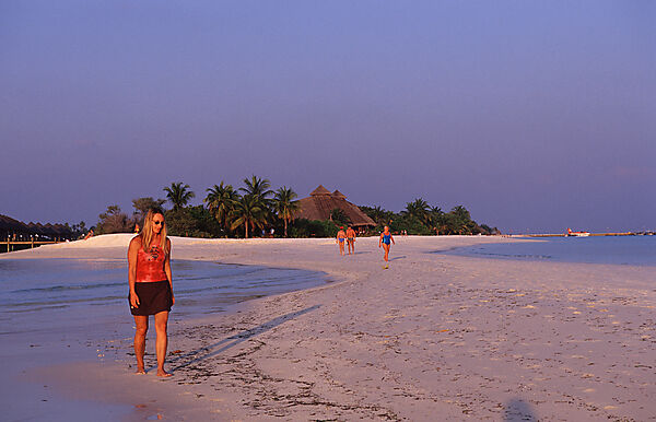 Touristen am Sandstrand