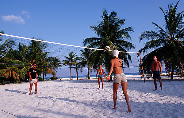 Beachvolleyball am Strand