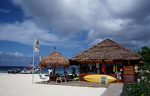Tauchschule am Strand