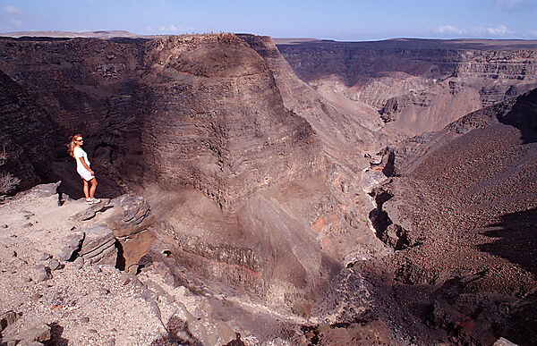 tourist in front of Afar Valley