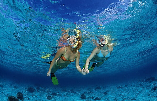 Two snorkeling girls