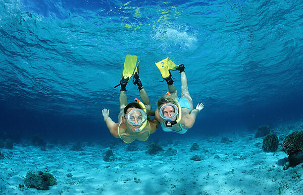 Two snorkeling girls