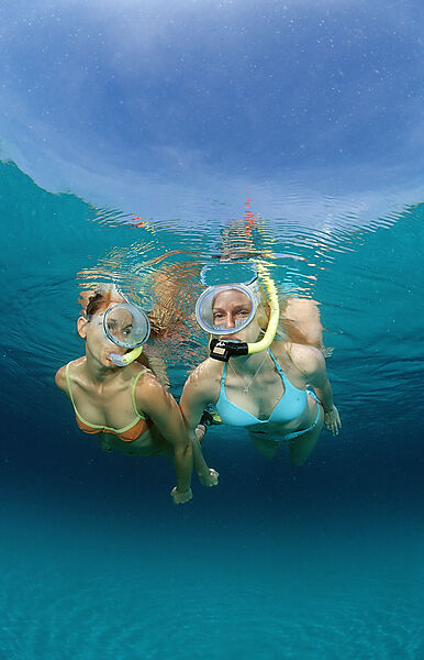 Two snorkeling girls