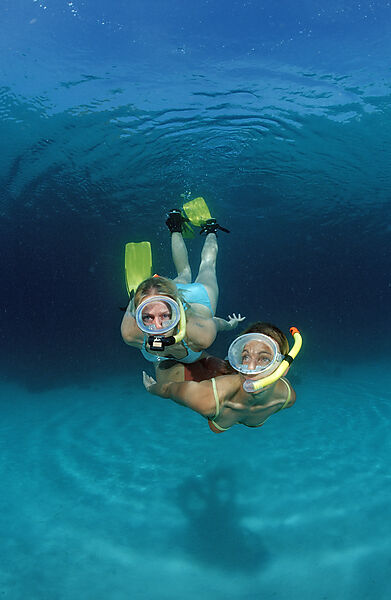 Two snorkeling girls