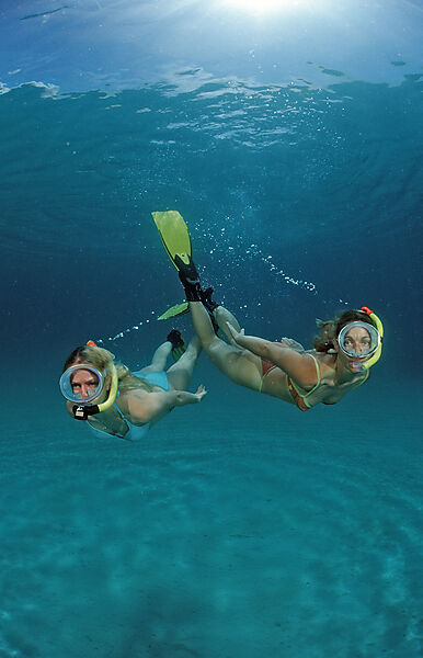 Two snorkeling girls