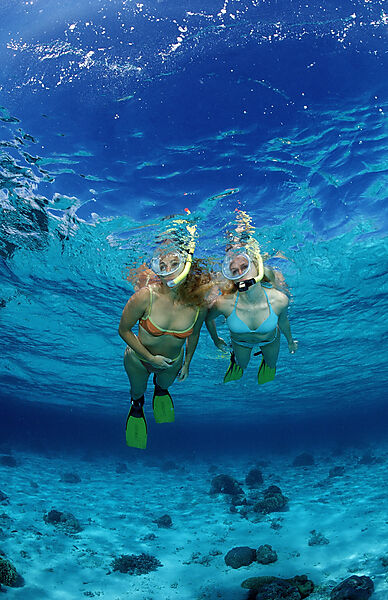 Two snorkeling girls